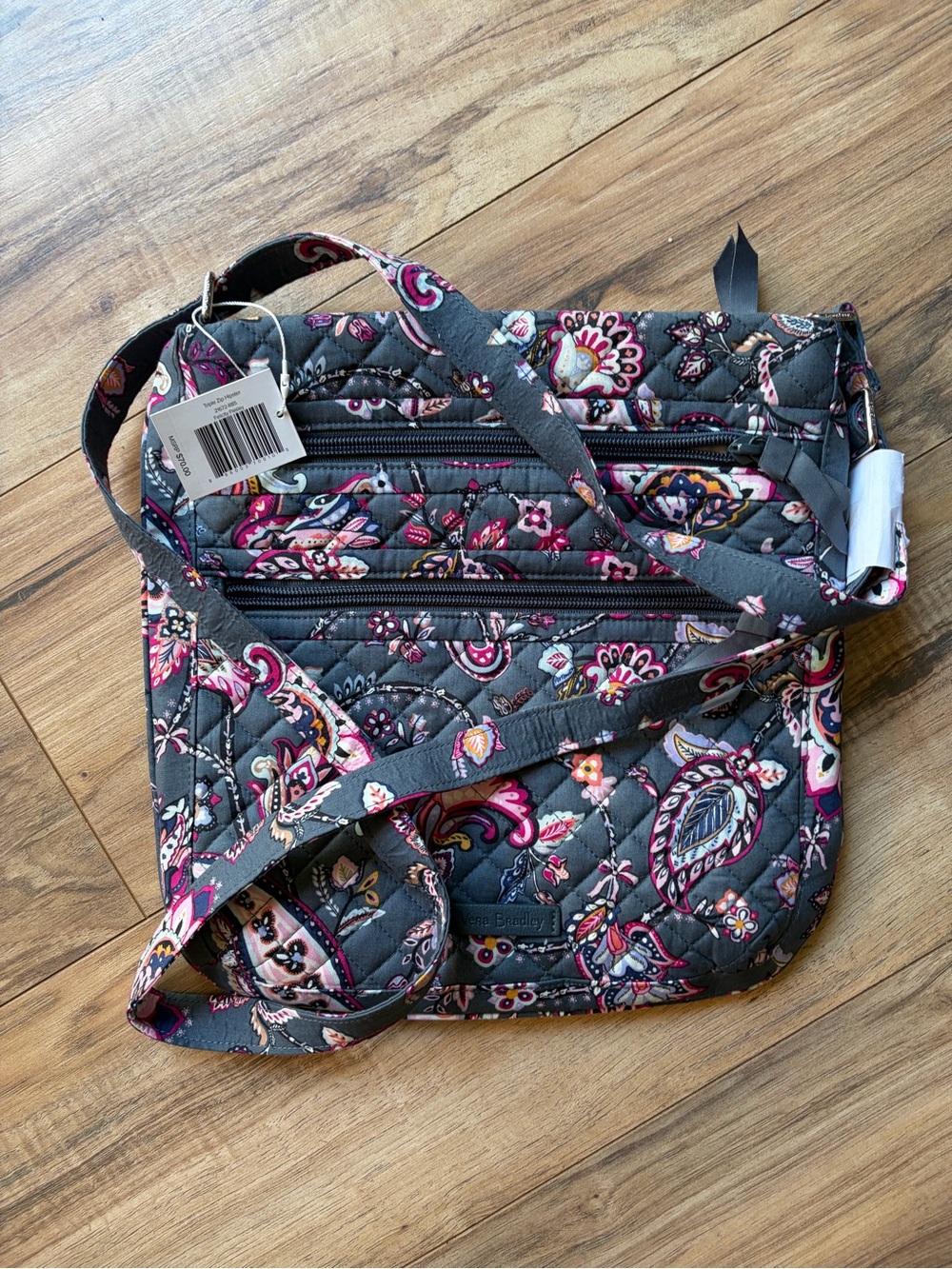 Vera Bradley Triple Zip Hipster in Felicity Paisley NWT
